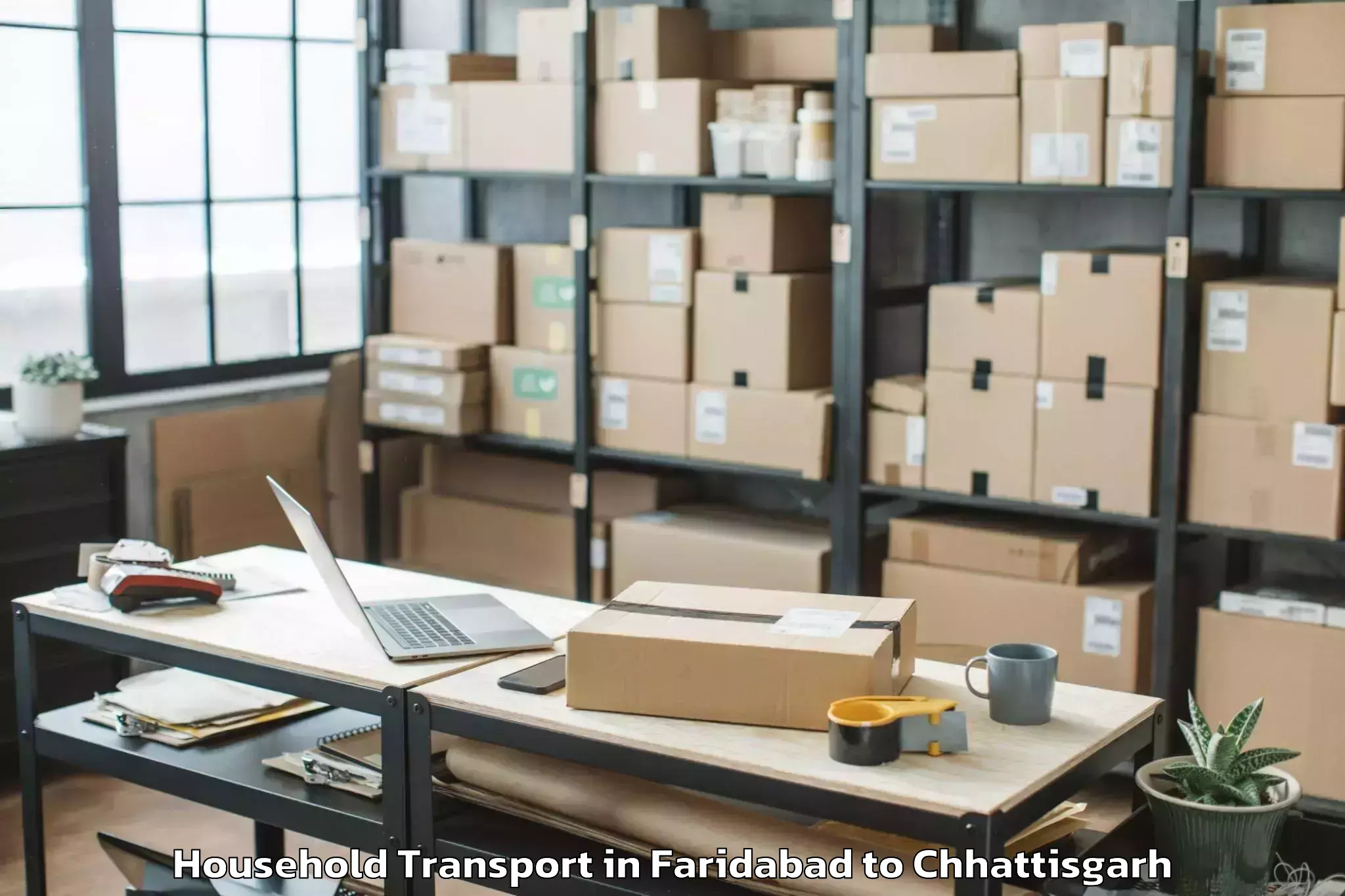 Get Faridabad to Dharamjaigarh Household Transport